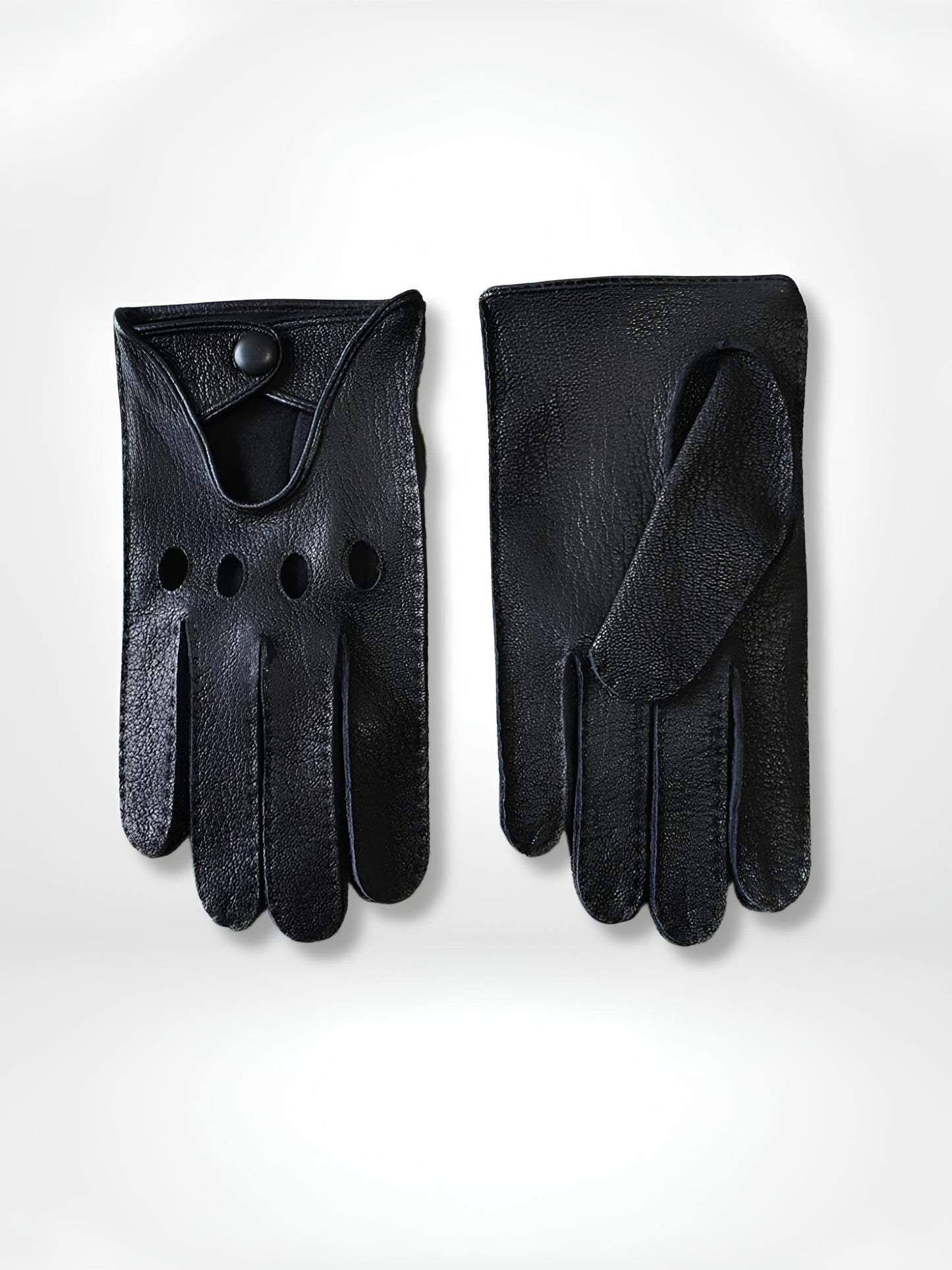 GantsDeStyle® Black hand stitched / 9.5 Gants cuir homme | Conduite et équitation