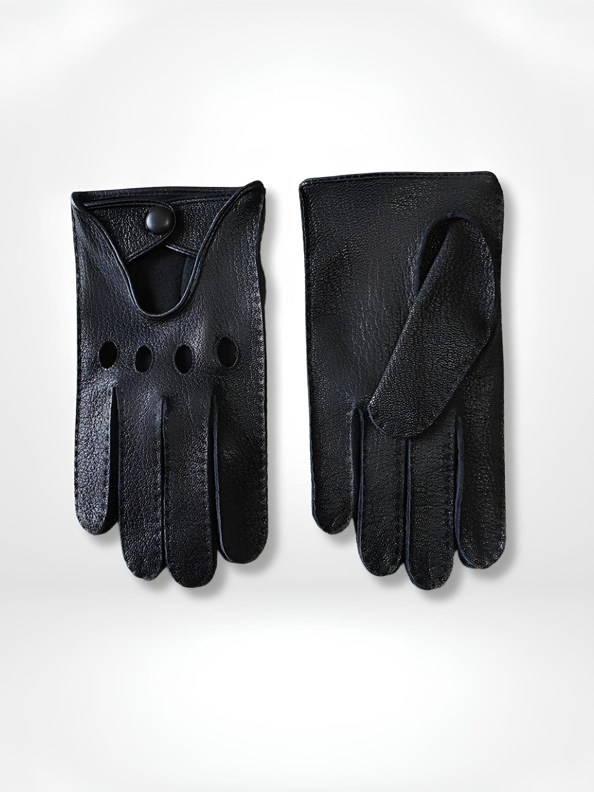 GantsDeStyle® Black hand stitched / 9.5 Gants cuir homme | Conduite et équitation
