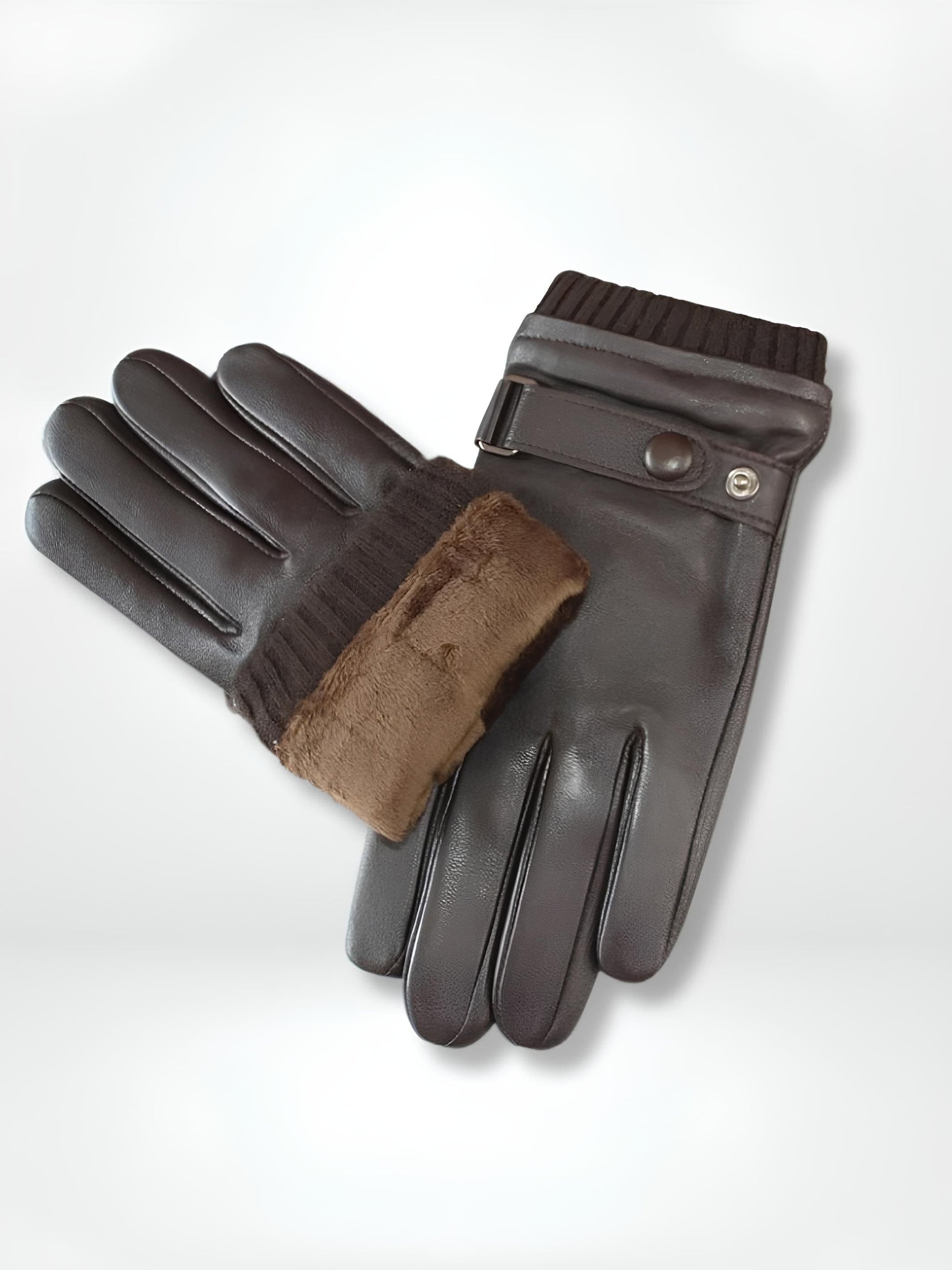 GantsDeStyle® Dark Brown / M Gants cuir homme | Peau de mouton 100 %