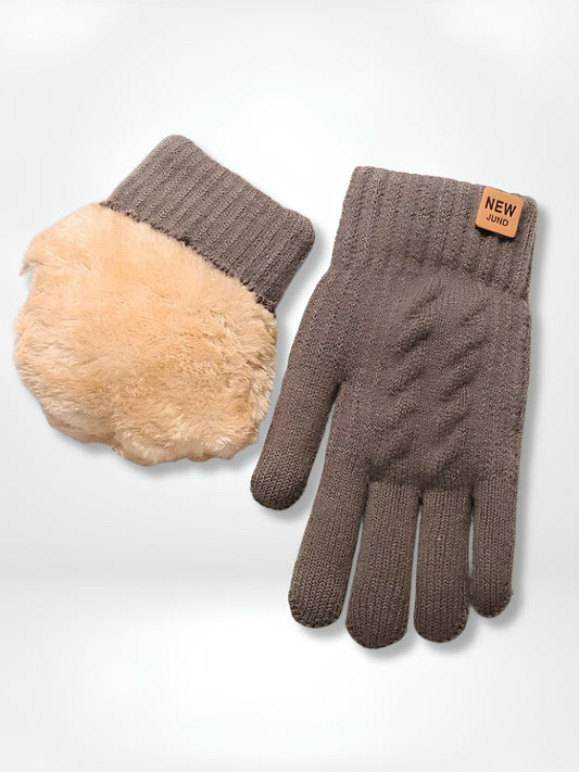 GantsDeStyle® khaki / Taille unique Gants homme | Coton tricoté pour l'hiver