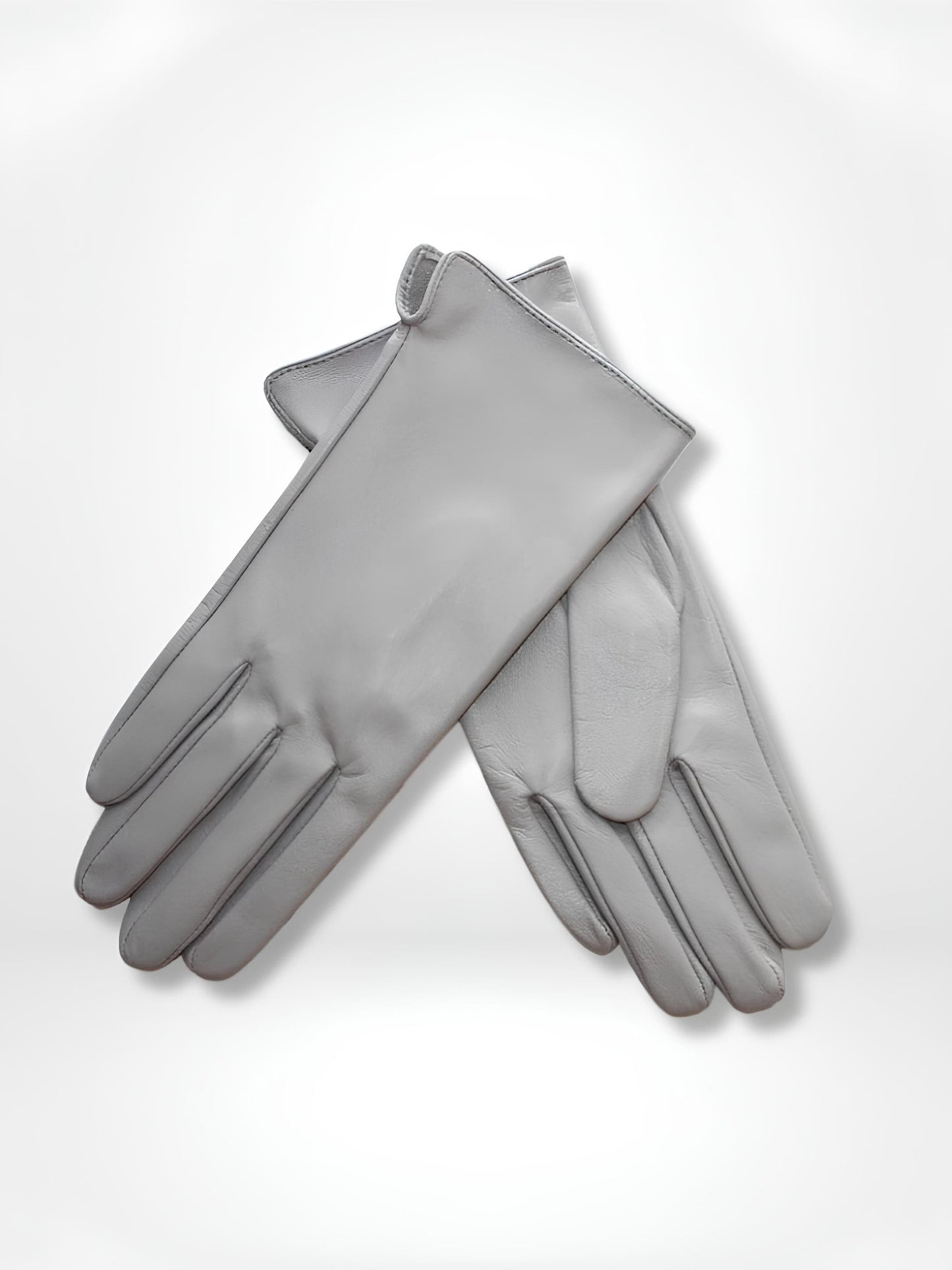 GantsDeStyle® LIGHT GRAY / L Gants cuir femme | Glove Élégance