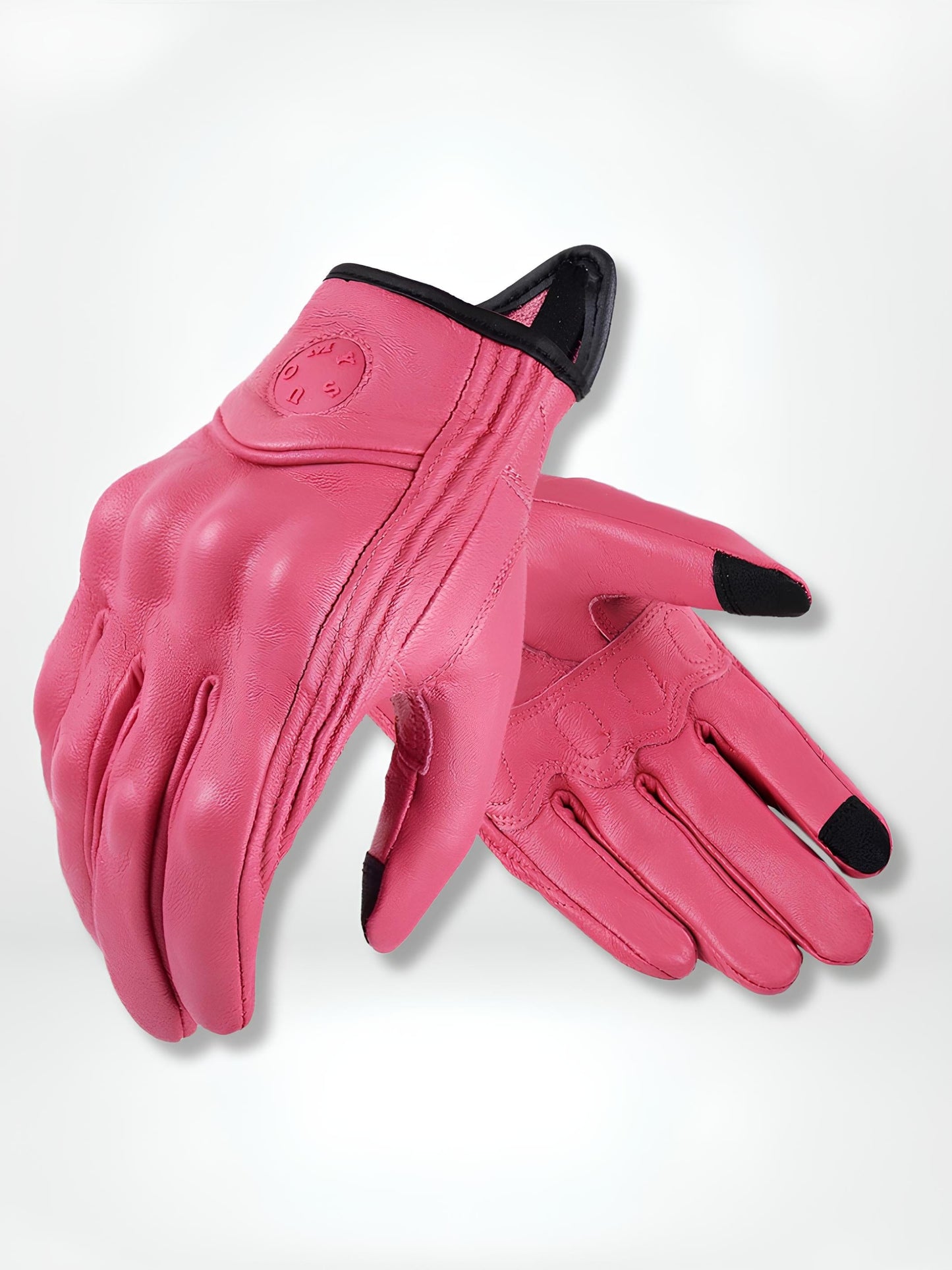 GantsDeStyle® Pink / L Gants moto | Cuir véritable