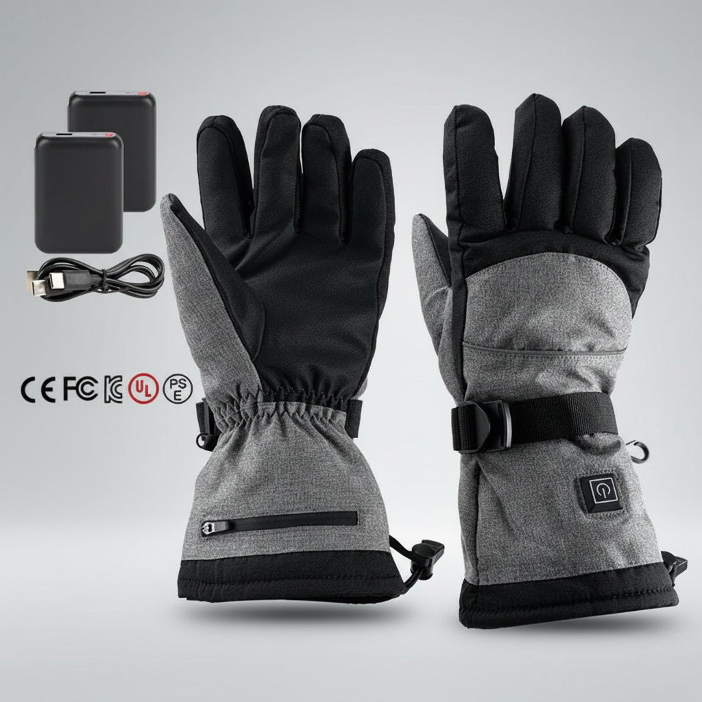 Gants chauffants avec batterie externe