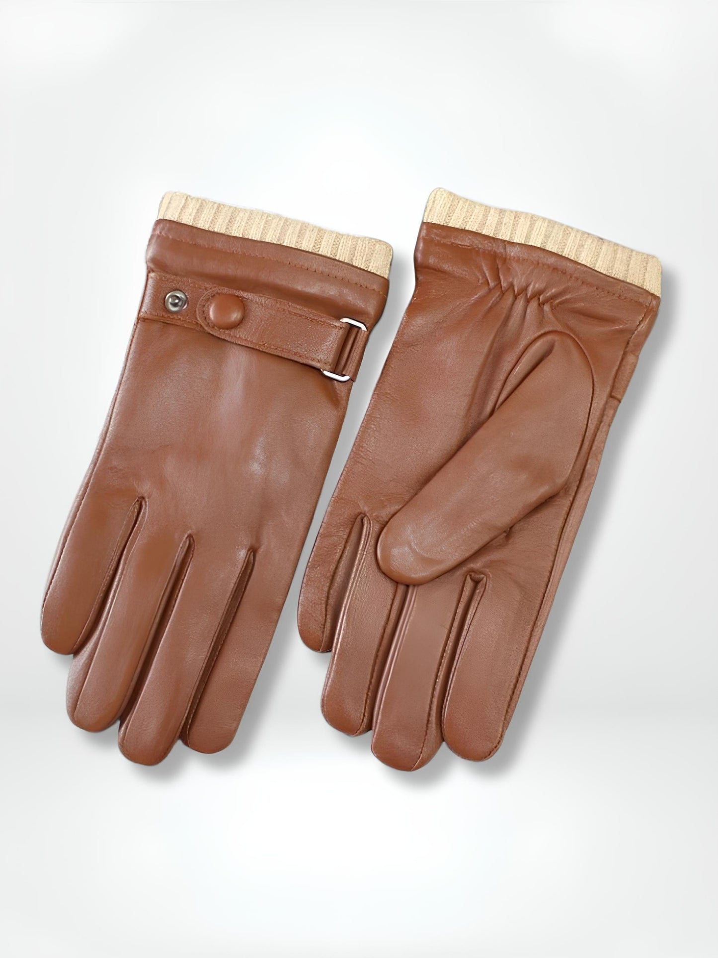 GantsDeStyle® Yellowish brown / XL Gants cuir homme | Peau de mouton 100 %