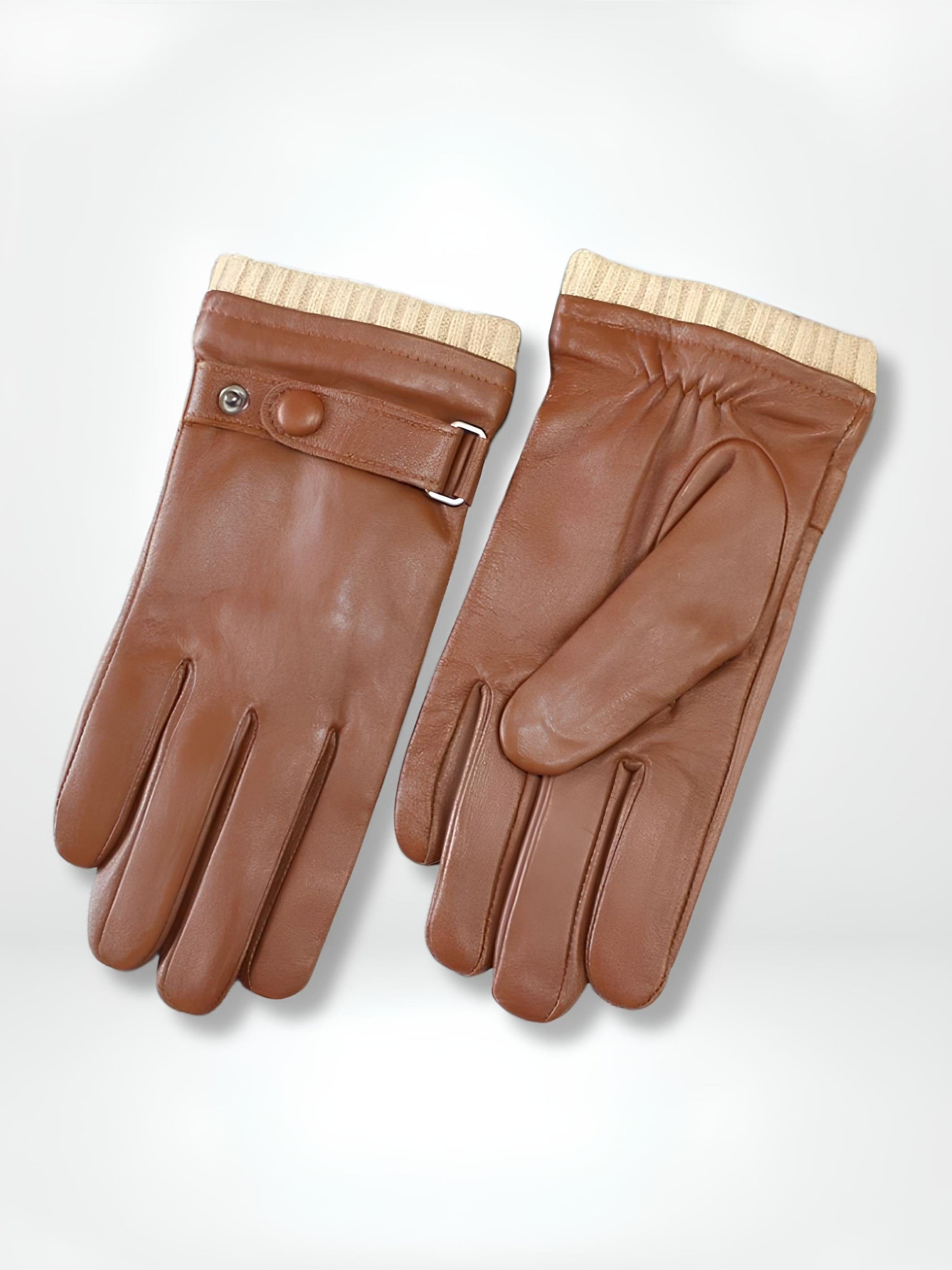 GantsDeStyle® Yellowish brown / XL Gants cuir homme | Peau de mouton 100 %